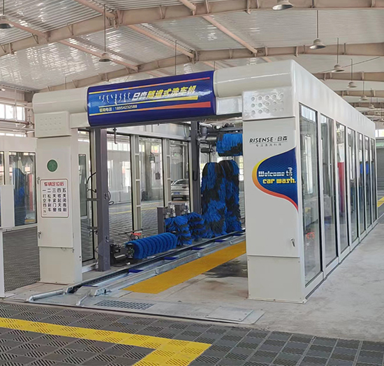 内蒙古单位安装2台日森11刷隧道式洗车机