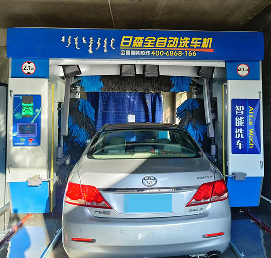 内蒙古加油站安装日森无人值守智能洗车机
